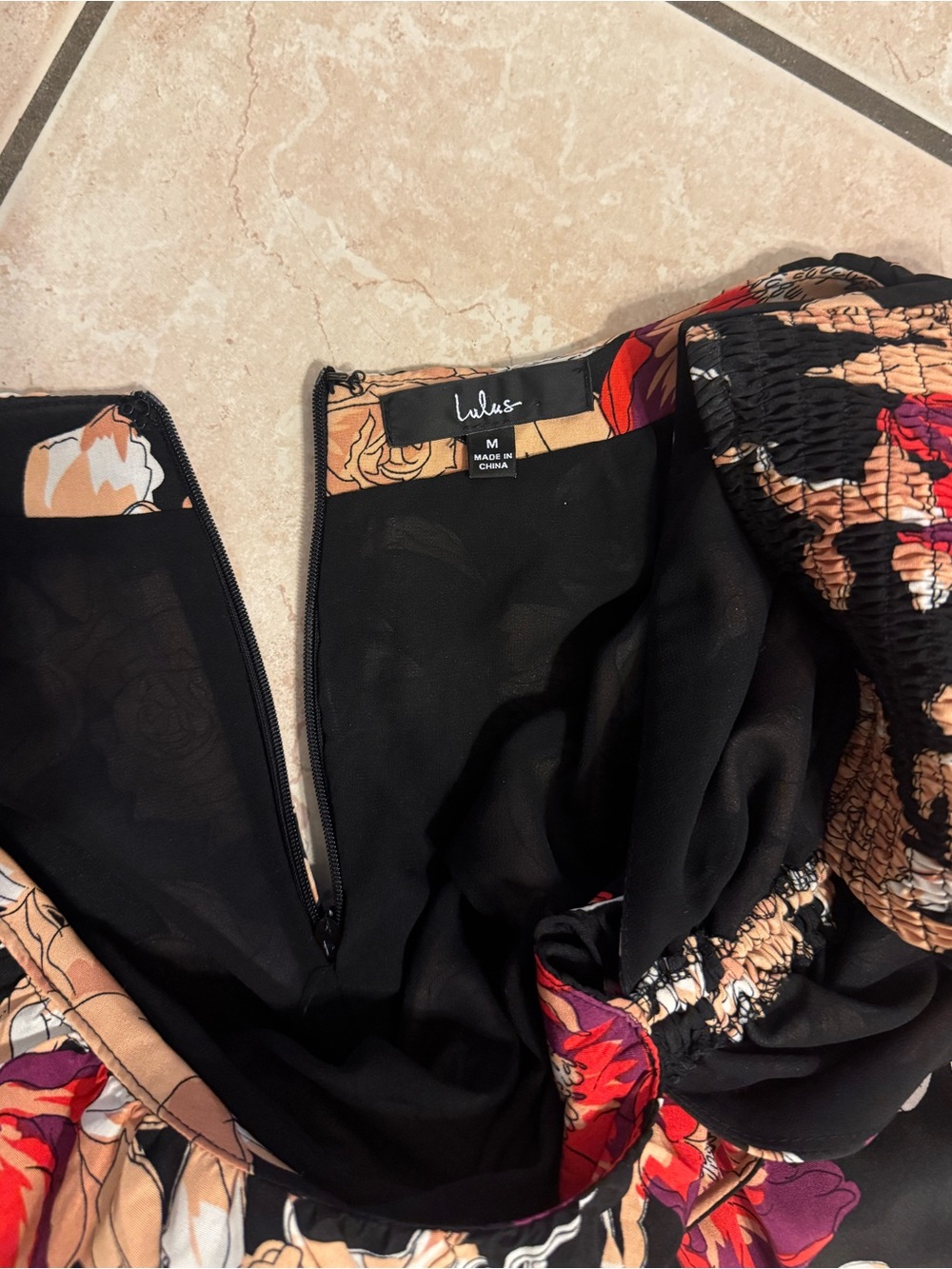 LULU’S Midsummer Moment Black Floral Print Cutout Halter Maxi Dress - Picture 6 of 6